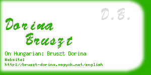 dorina bruszt business card